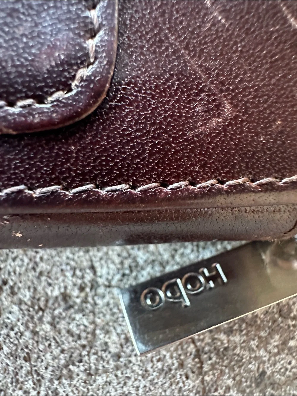 HOBO Brown Leather Zip Around Wallet